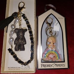 Precious Moments Black and Gold Bag Charm Set